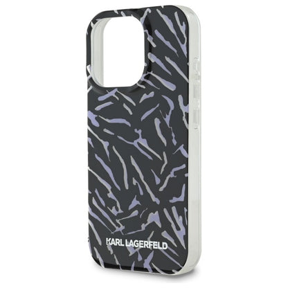 Pouzdro pro Apple iPhone 16 Pro Max, Karl Lagerfeld, Zebra with Cord Strap, Fialová