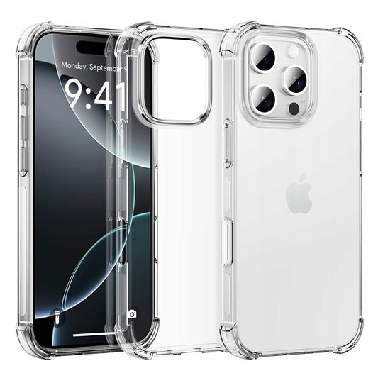 Pouzdro pro Apple iPhone 16 Pro, Techsuit, Odolné proti nárazům průhledné (velký otvor na čočku), Průhledné