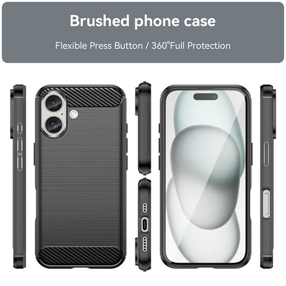 Pouzdro pro Apple iPhone 16, Techsuit, Carbon, Černé