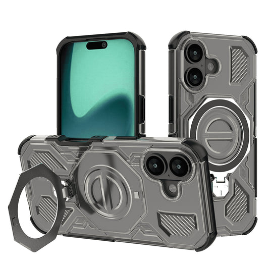Pouzdro pro Apple iPhone 16, Techsuit, Carbon Shield Pro, Kouřové