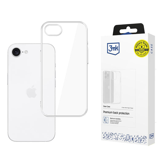Pouzdro pro Apple iPhone 17e / 16e, 3MK, Clear, Průhledné