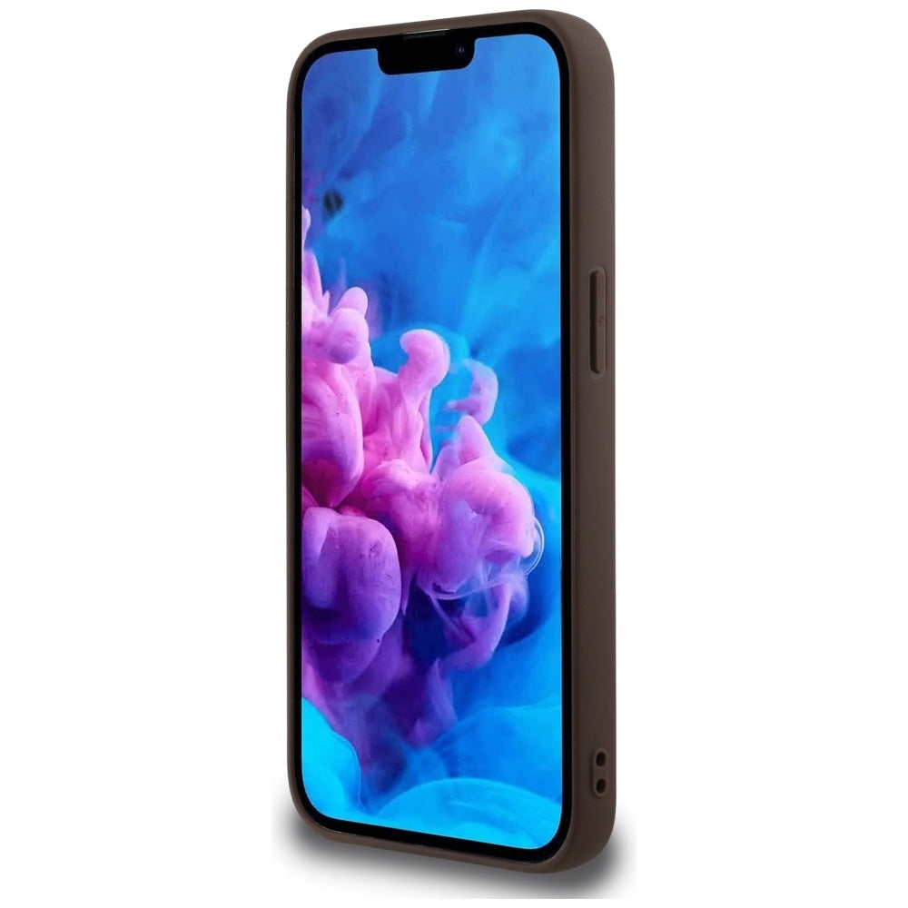 Pouzdro pro Apple iPhone 16e, Guess, 4G Big Logo, hnědá