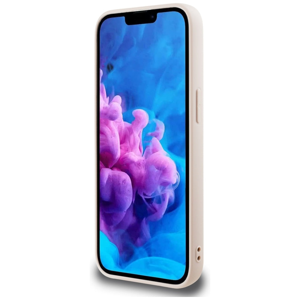 Pouzdro pro Apple iPhone 16e, Guess, 4G Script Logo, Růžové