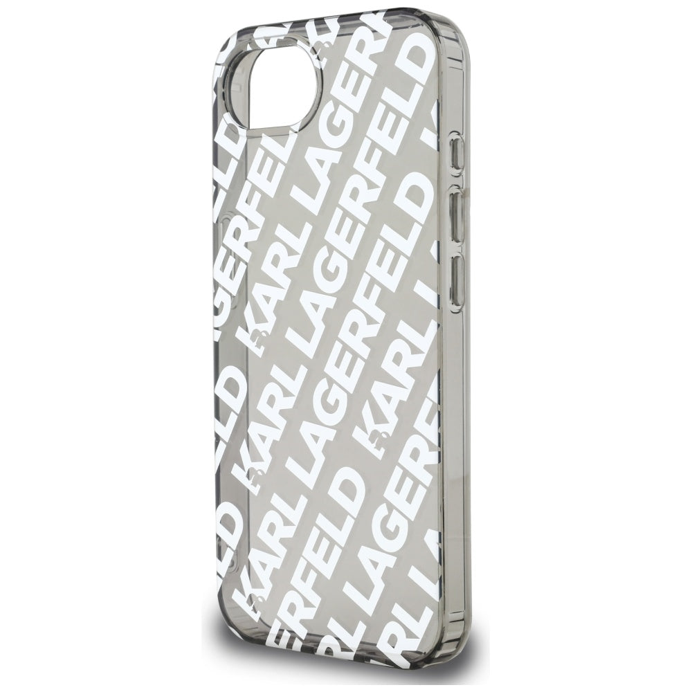Pouzdro pro Apple iPhone 16e, Karl Lagerfeld, IML Luxury Silver Fullover Logo, Stříbrné