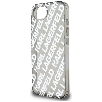 Pouzdro pro Apple iPhone 16e, Karl Lagerfeld, IML Luxury Silver Fullover Logo, Stříbrné