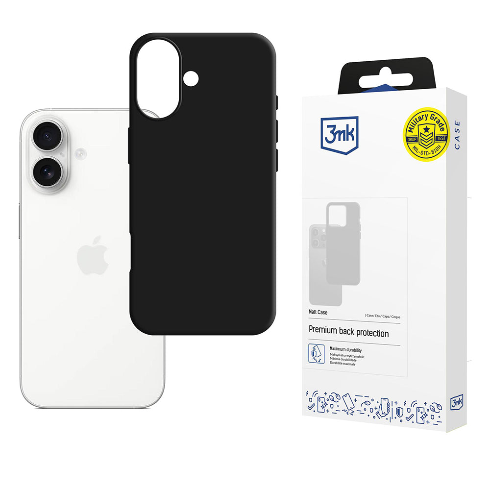 Pouzdro pro Apple iPhone 17, 3MK, Matné, Černé