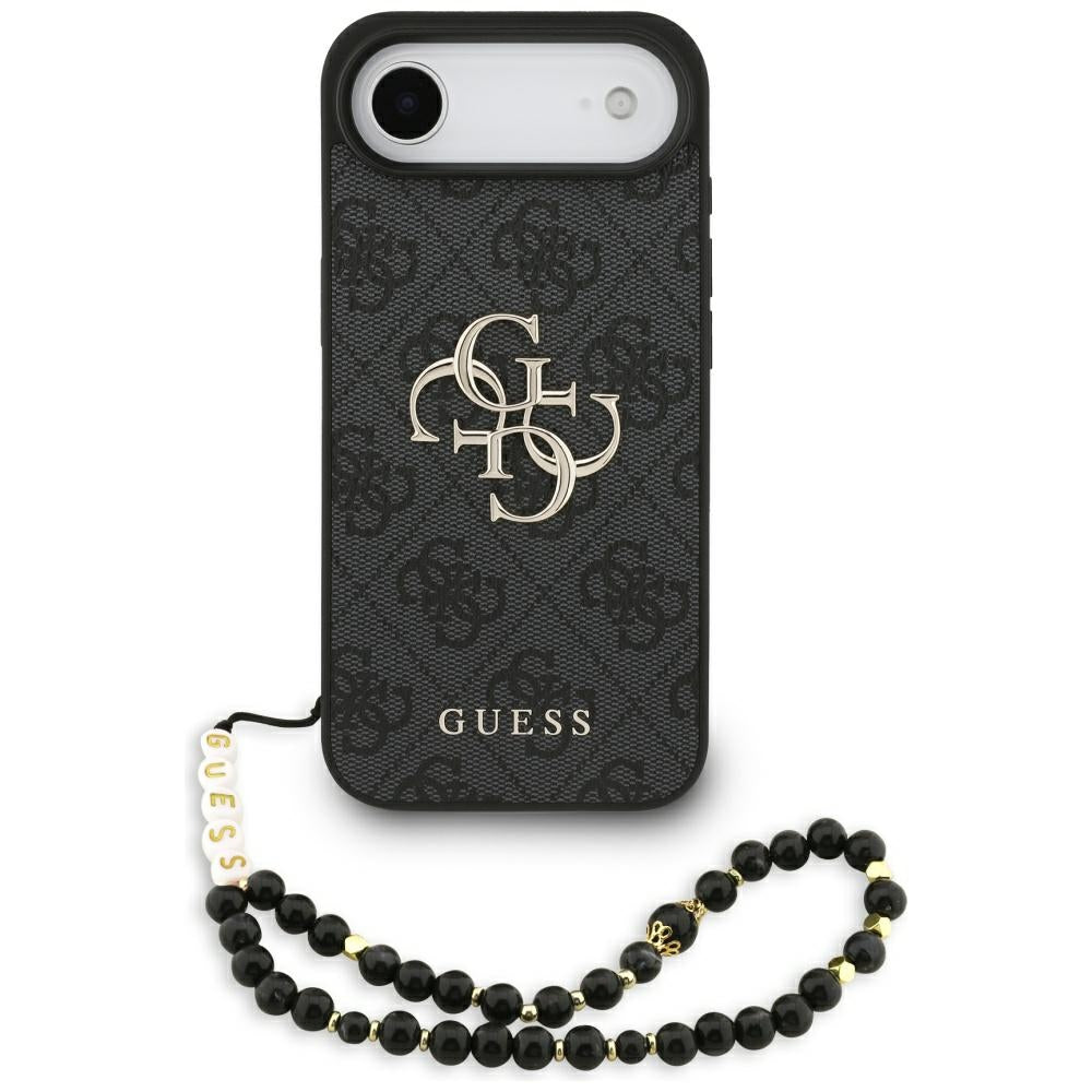 Pouzdro pro Apple iPhone 17 Air, Guess, 4G Classic Logo with Strap, Černá