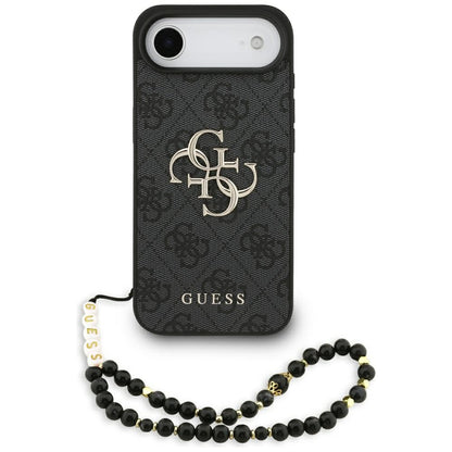 Pouzdro pro Apple iPhone 17 Air, Guess, 4G Classic Logo with Strap, Černá