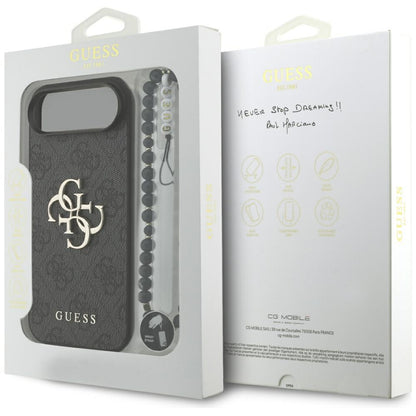 Pouzdro pro Apple iPhone 17 Air, Guess, 4G Classic Logo with Strap, Černá