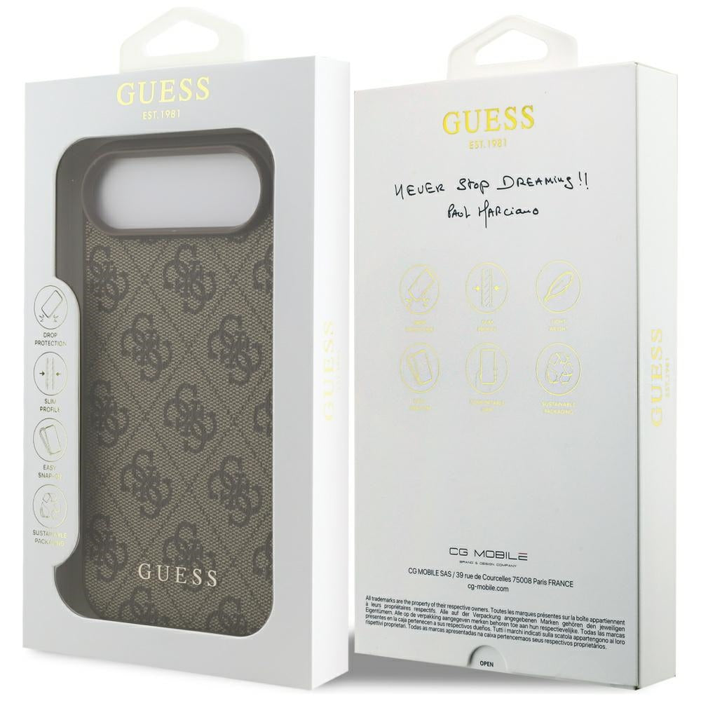 Pouzdro pro Apple iPhone 17 Air, Guess, 4G Classic, Hnědá