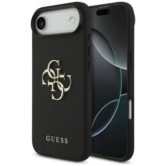 Pouzdro pro Apple iPhone 17 Air, Guess, 4G Grained Big and Classic Logo, Černá