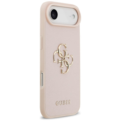 Pouzdro pro Apple iPhone 17 Air, Guess, 4G Grained Big and Classic Logo, Růžové