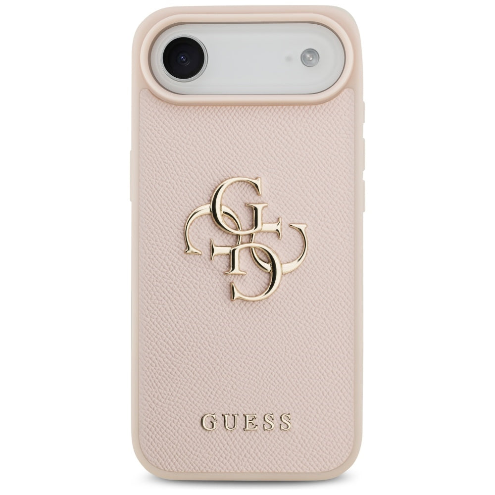 Pouzdro pro Apple iPhone 17 Air, Guess, 4G Grained Big and Classic Logo, Růžové