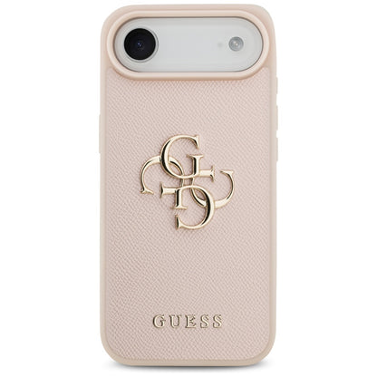 Pouzdro pro Apple iPhone 17 Air, Guess, 4G Grained Big and Classic Logo, Růžové