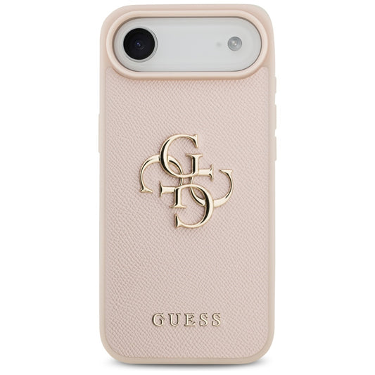 Pouzdro pro Apple iPhone 17 Air, Guess, 4G Grained Big and Classic Logo, Růžové