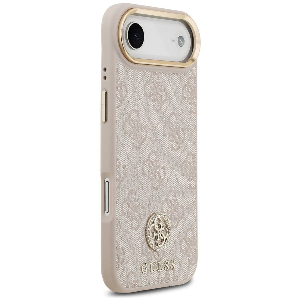 Pouzdro pro Apple iPhone 17 Air, Guess, 4G Strass Logo and Big Strap, Růžové