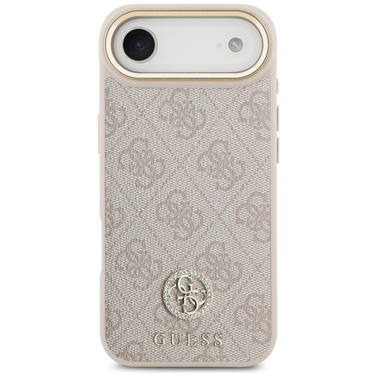 Pouzdro pro Apple iPhone 17 Air, Guess, 4G Strass Logo and Big Strap, Růžové