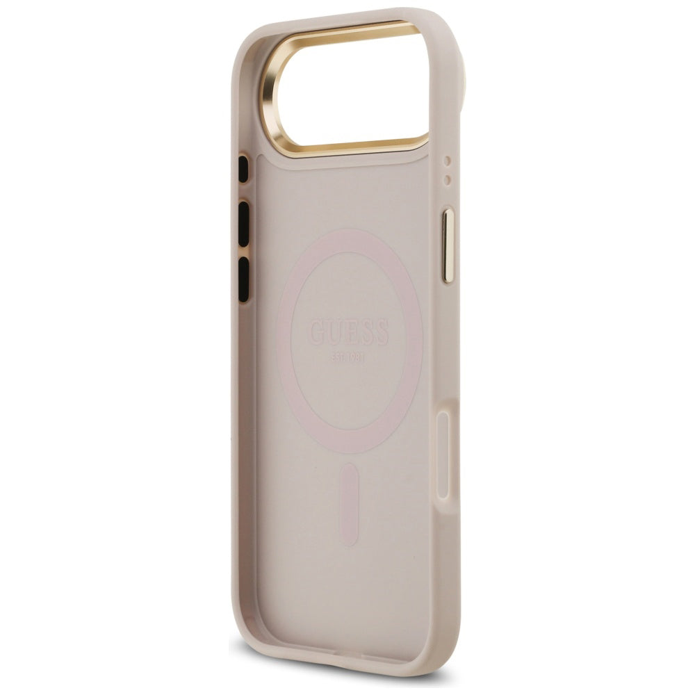 Pouzdro pro Apple iPhone 17 Air, Guess, 4G Strass Logo and Big Strap, Růžové
