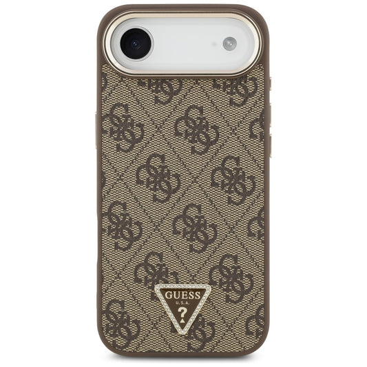 Pouzdro pro Apple iPhone 17 Air, Guess, 4G Triangle Logo, Zlatohnědá