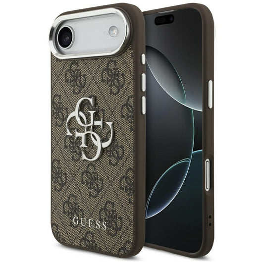Pouzdro pro Apple iPhone 17 Air, Guess, Big 4G Logo Classic, Hnědo Stříbrné