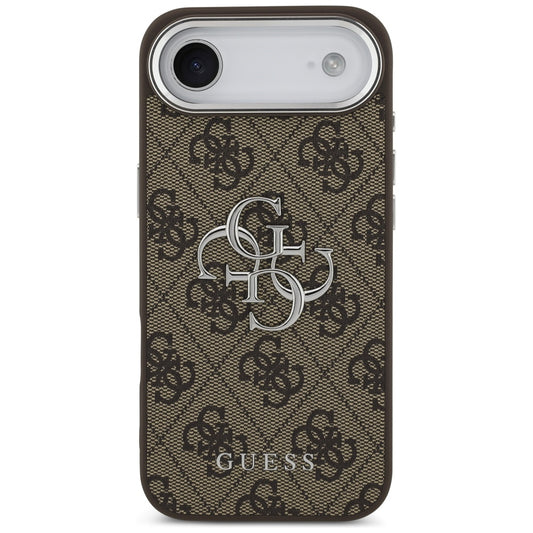 Pouzdro pro Apple iPhone 17 Air, Guess, Big 4G Logo Classic, Hnědo Stříbrné