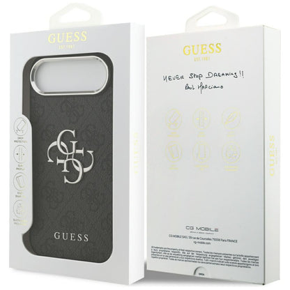 Pouzdro pro Apple iPhone 17 Air, Guess, Big 4G Logo Classic, Černé Stříbrné