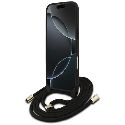 Pouzdro pro Apple iPhone 17 Air, Guess, Crossbody Cord 4G Big Log, hnědá