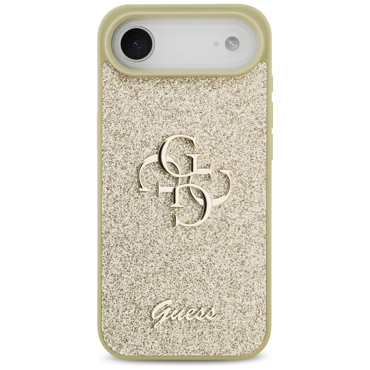 Pouzdro pro Apple iPhone 17 Air, Guess, Fixed Glitter Big 4G, Zlaté