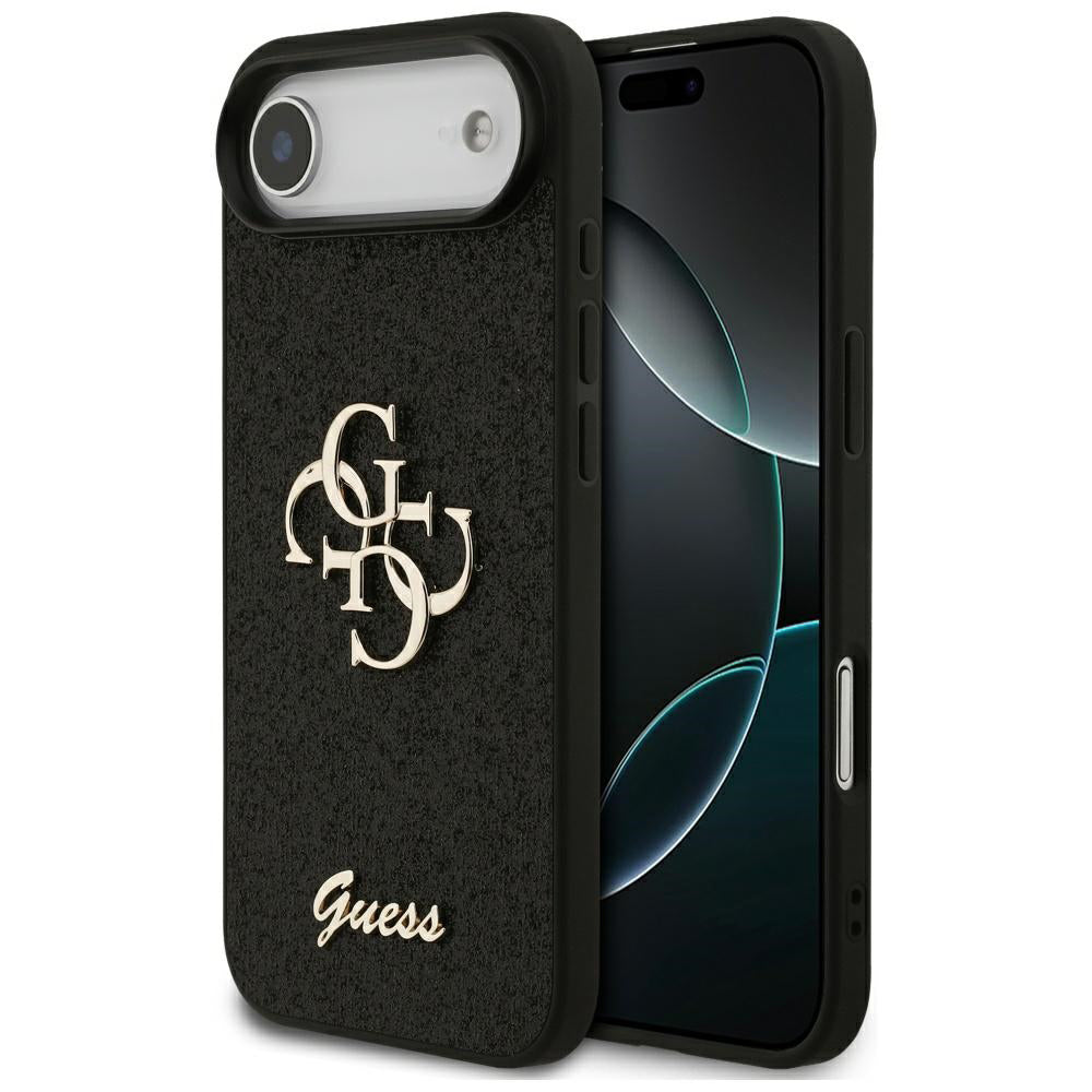 Pouzdro pro Apple iPhone 17 Air, Guess, Fixed Glitter Big 4G, Černá