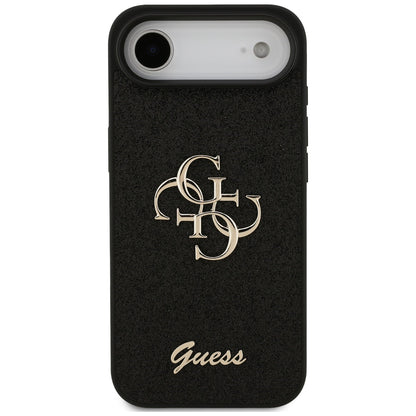 Pouzdro pro Apple iPhone 17 Air, Guess, Fixed Glitter Big 4G, Černá