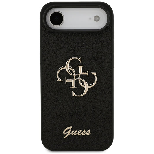 Pouzdro pro Apple iPhone 17 Air, Guess, Fixed Glitter Big 4G, Černá
