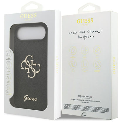 Pouzdro pro Apple iPhone 17 Air, Guess, Fixed Glitter Big 4G, Černá