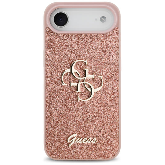 Pouzdro pro Apple iPhone 17 Air, Guess, Fixed Glitter Big 4G, Růžové