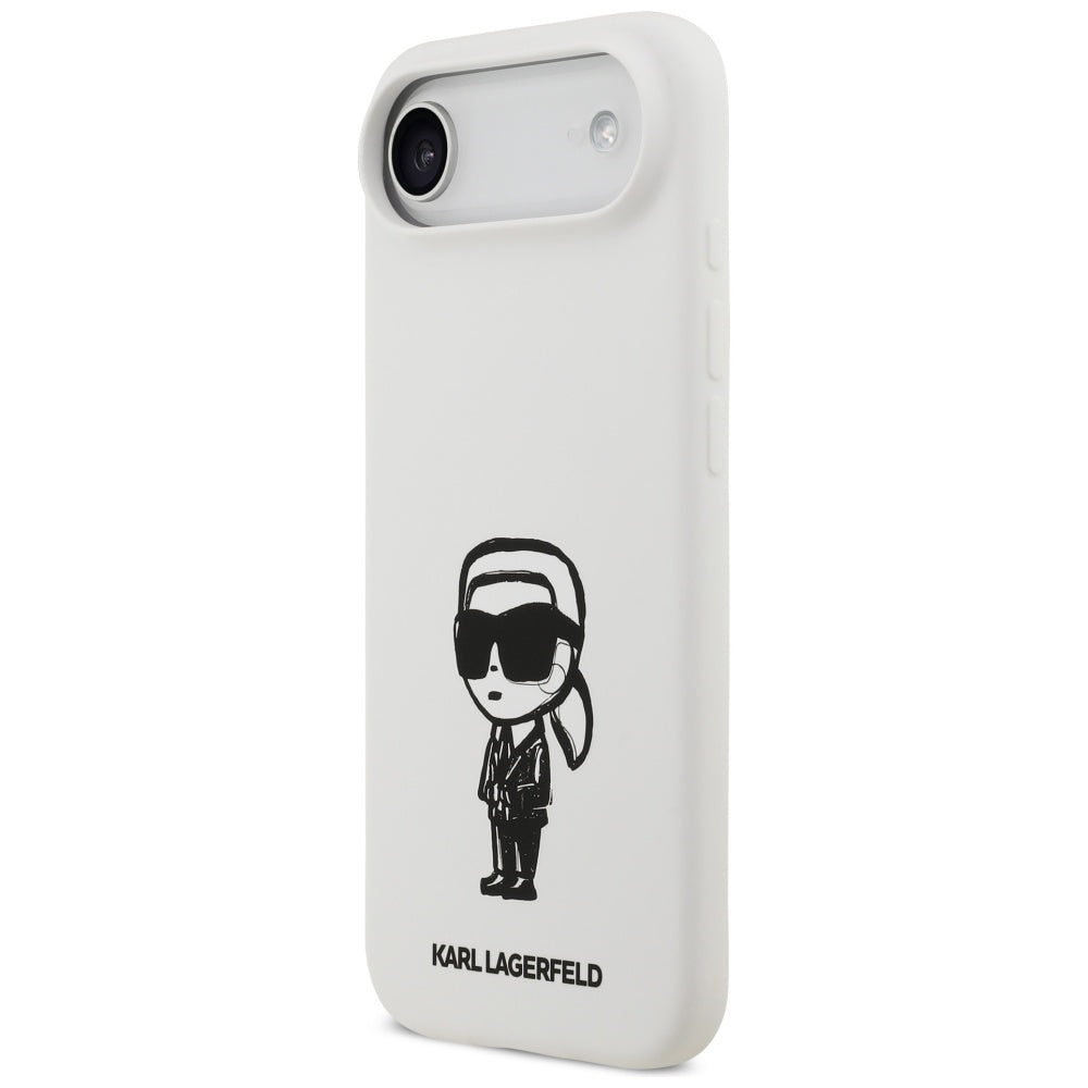 Pouzdro pro Apple iPhone 17 Air, Karl Lagerfeld, Sketch and Logo Karl, Bílá