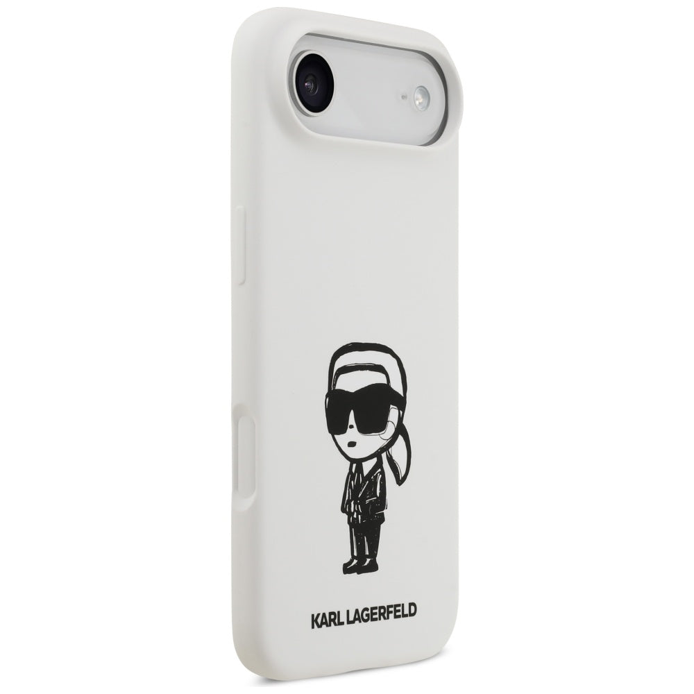 Pouzdro pro Apple iPhone 17 Air, Karl Lagerfeld, Sketch and Logo Karl, Bílá