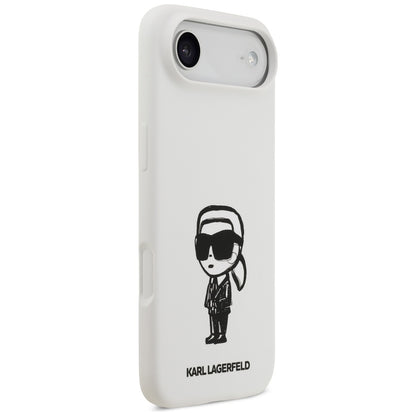 Pouzdro pro Apple iPhone 17 Air, Karl Lagerfeld, Sketch and Logo Karl, Bílá