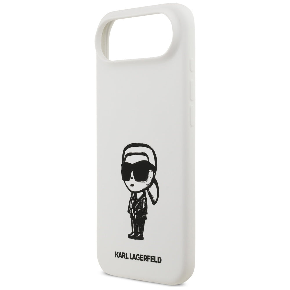 Pouzdro pro Apple iPhone 17 Air, Karl Lagerfeld, Sketch and Logo Karl, Bílá