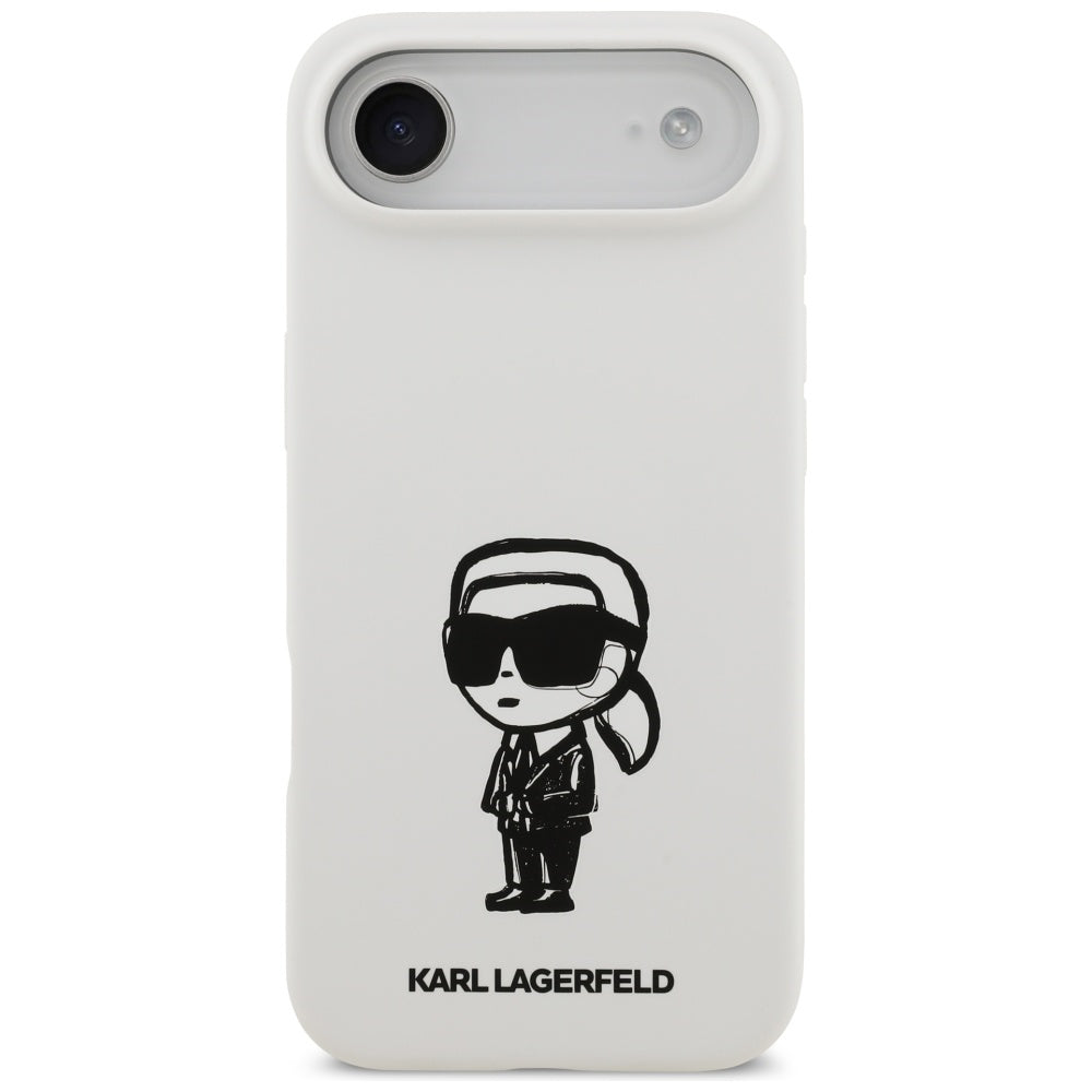 Pouzdro pro Apple iPhone 17 Air, Karl Lagerfeld, Sketch and Logo Karl, Bílá