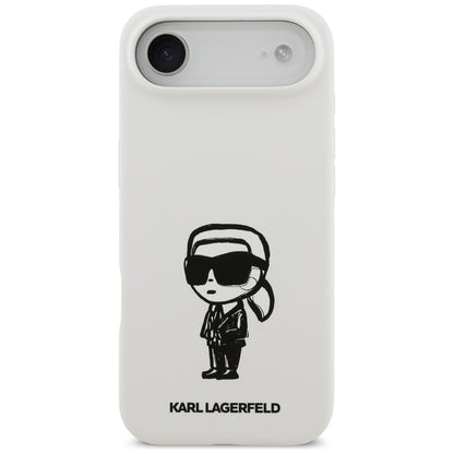 Pouzdro pro Apple iPhone 17 Air, Karl Lagerfeld, Sketch and Logo Karl, Bílá