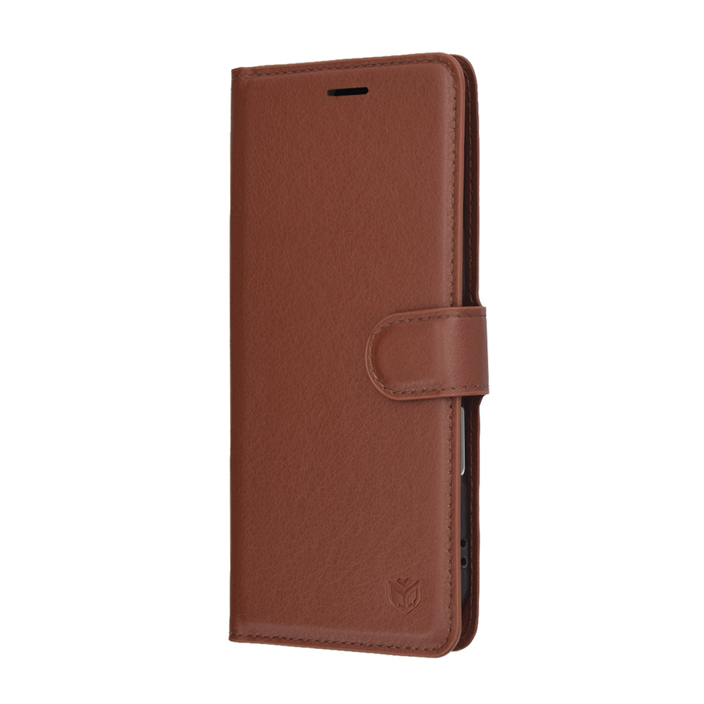 Pouzdro pro Apple iPhone 17 Air, Techsuit, Leather Folio, Hnědá