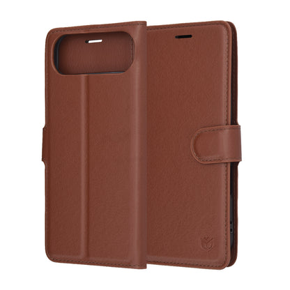 Pouzdro pro Apple iPhone 17 Air, Techsuit, Leather Folio, Hnědá