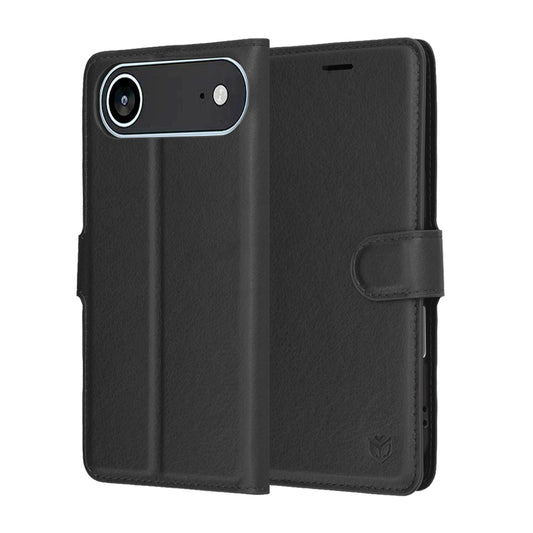 Pouzdro pro Apple iPhone 17 Air, Techsuit, Leather Folio, Černá