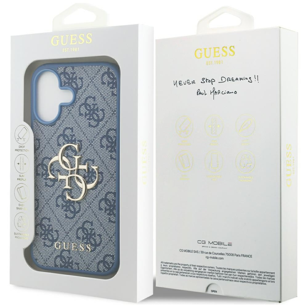 Case for Apple iPhone 17, Guess, 4G Big Logo, Blue