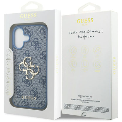 Case for Apple iPhone 17, Guess, 4G Big Logo, Blue
