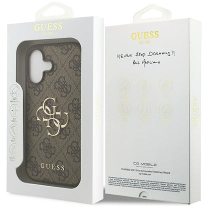 Case for Apple iPhone 17, Guess, 4G Big Logo, Brown