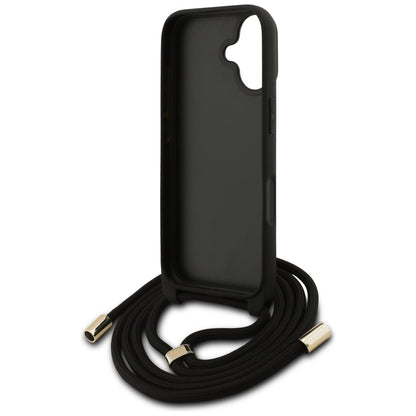Pouzdro pro Apple iPhone 17, Guess, 4G CBDY Big Logo with Cord Strap, Hnědá