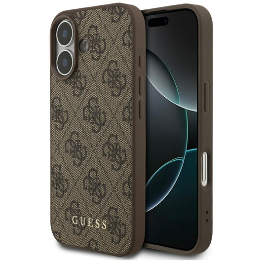 Pouzdro pro Apple iPhone 17, Guess, 4G Classic, Hnědá