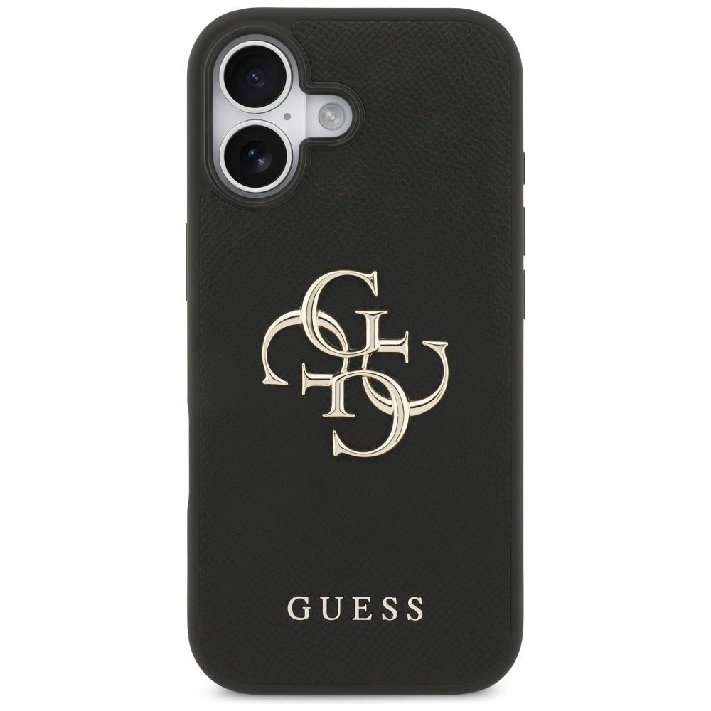 Pouzdro pro Apple iPhone 17, Guess, 4G Grained Big and Classic Logo, Černá