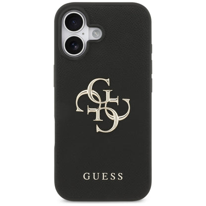 Pouzdro pro Apple iPhone 17, Guess, 4G Grained Big and Classic Logo, Černá