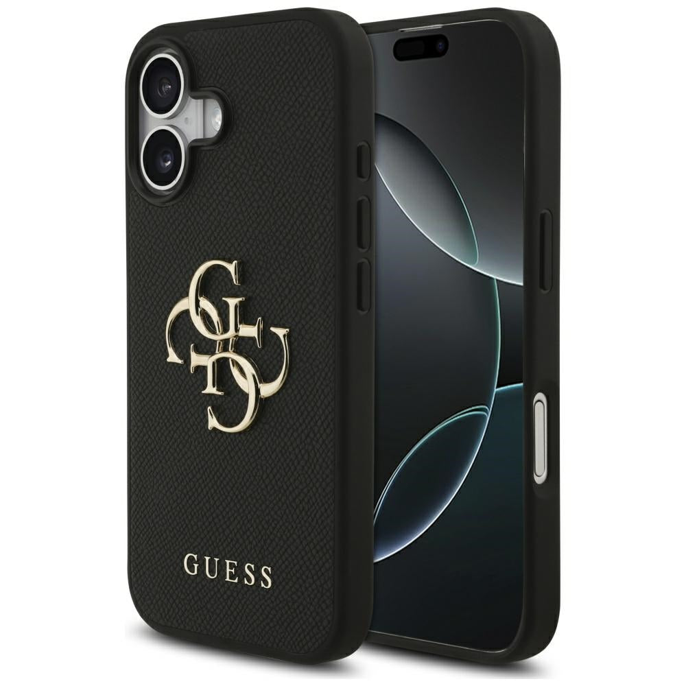 Pouzdro pro Apple iPhone 17, Guess, 4G Grained Big and Classic Logo, Černá